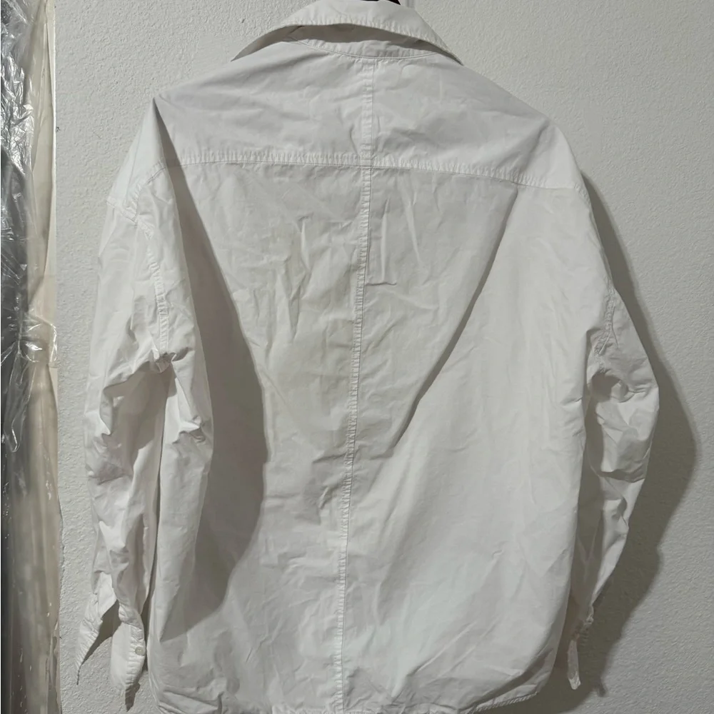 Women's White Button Down Shirt - Picture 4 of 7